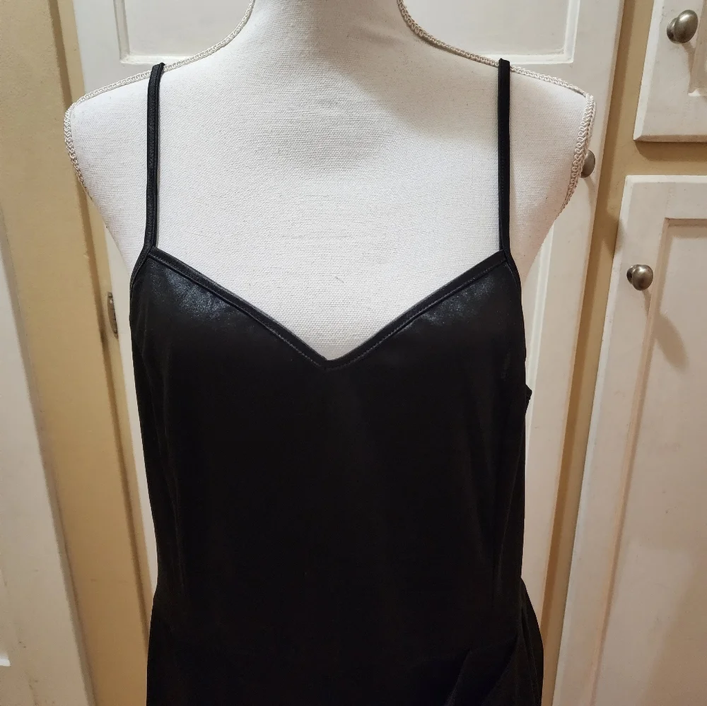 SHEIN Women's Fashion Leather Wrap Hem Cami Dress NWOT - Picture 7 of 15